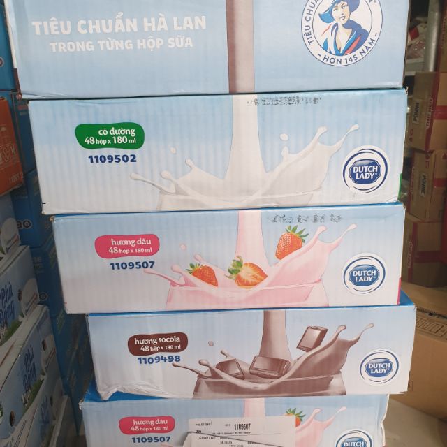 Sữa tươi cô gái hà lan tiệt trùng thùng 48 hộp 180ml