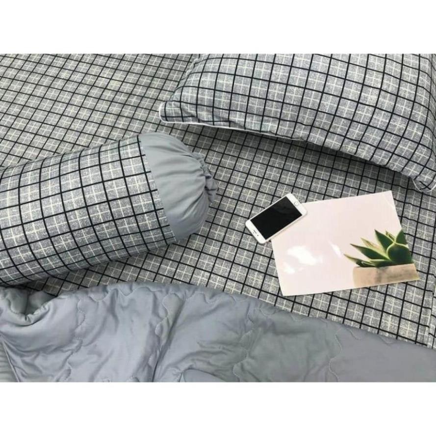 Ga thun vải mát mướt caro 4 món ,MAY SIZE THEO YÊU CẦU
