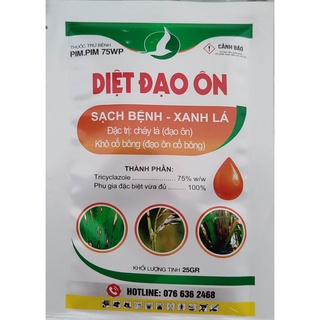 DIỆT ĐẠO ÔN LÚA. GÓI 25GR phòng trị đạo ôn, cháy lá