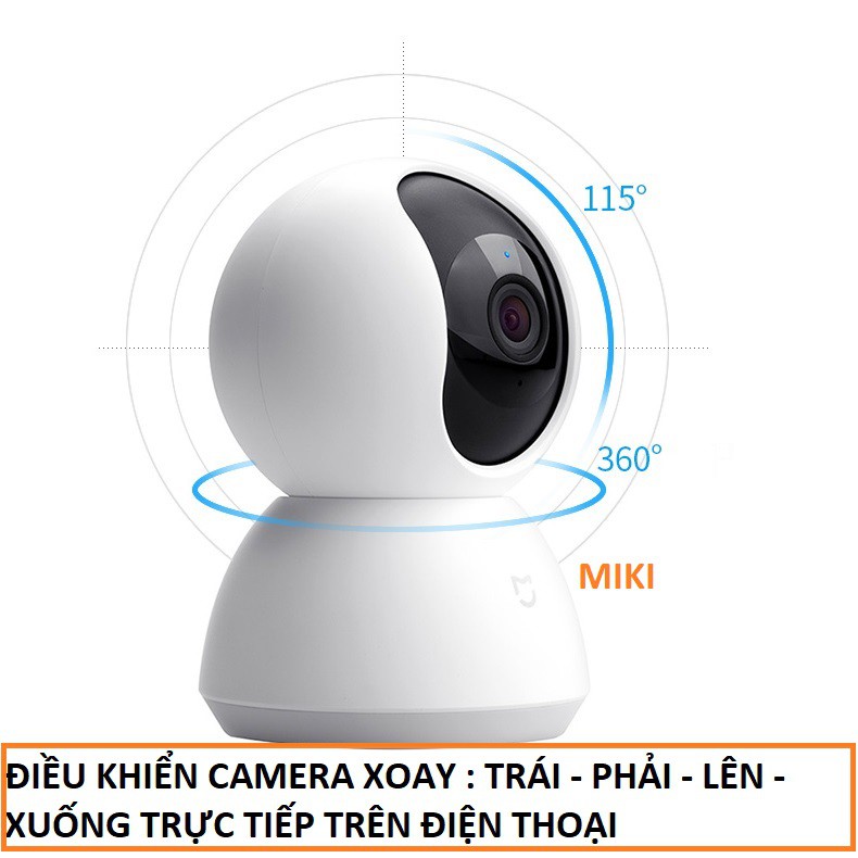 [Mã 267ELSALE hoàn 7% đơn 300K] (BÀN QUỐC TẾ) Camera Xoay toàn cảnh 360 Xiaomi Mijia 1080p | WebRaoVat - webraovat.net.vn