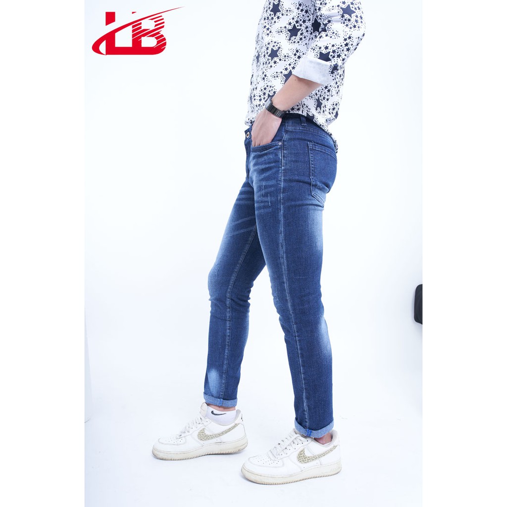 [Mã LT50 giảm 50k đơn 250k] Quần jean dài nam LB , màu xanh thời trang cao nhẹ, chất jean dày, co giãn tốt, DNBB5173 | BigBuy360 - bigbuy360.vn