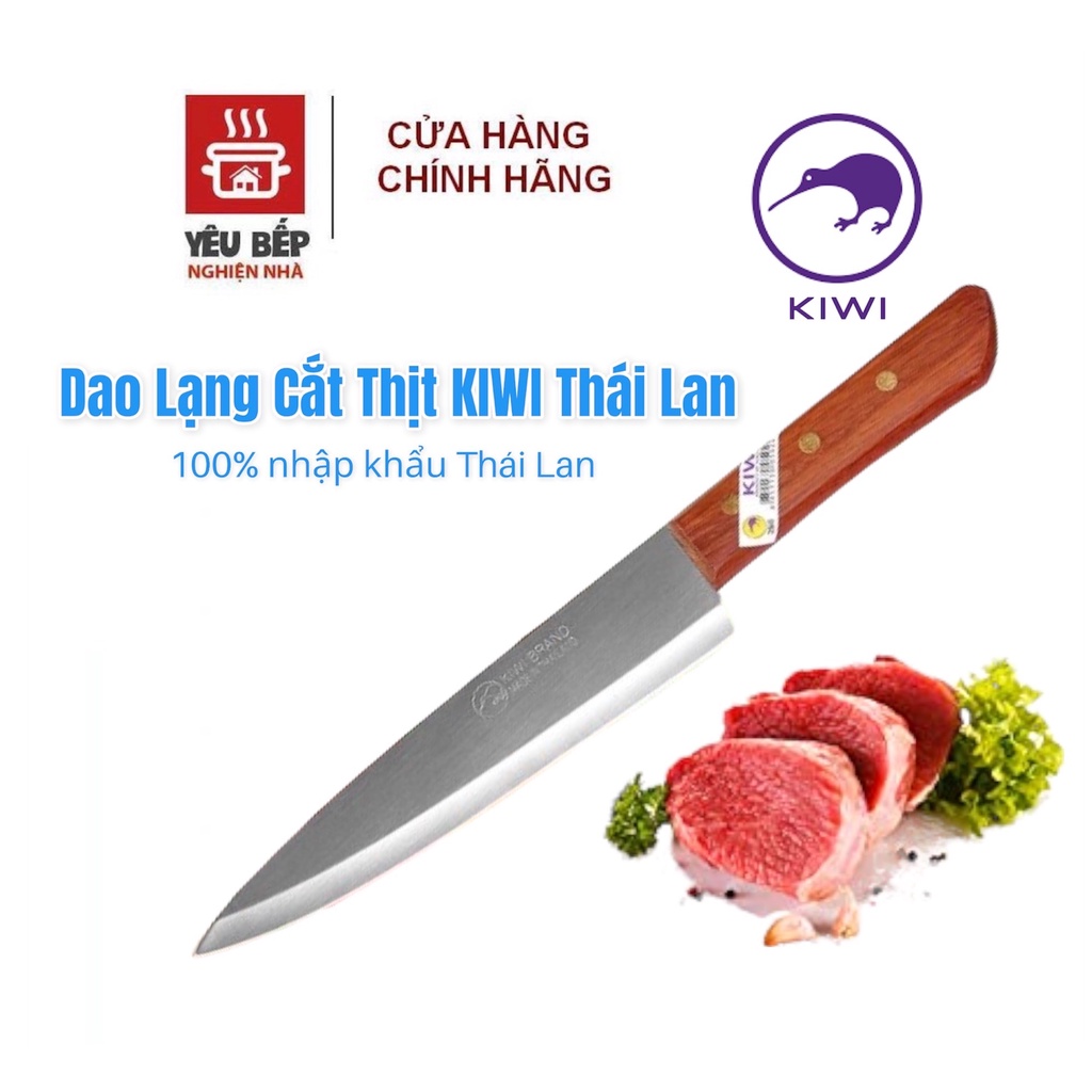 Dao Nhà Bếp, Cắt Thái Đa Năng KIWI Thái Lan 288/488 - Lưỡi Dao Bền Sắc, Thép Không Gỉ (Có Tem Phụ Tiếng Việt)
