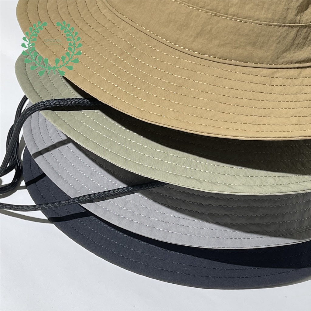 Nón Bucket Unisex Thoáng Khí Khô Nhanh Chống Nước & Gió Có Dây Đeo
