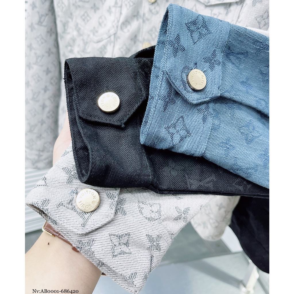 Áo khoác Jean LV, Áo Bò LV unisex mẫu  mới nhất 2022  From dáng chuẩn,chất liệu cao cấp không phai màu