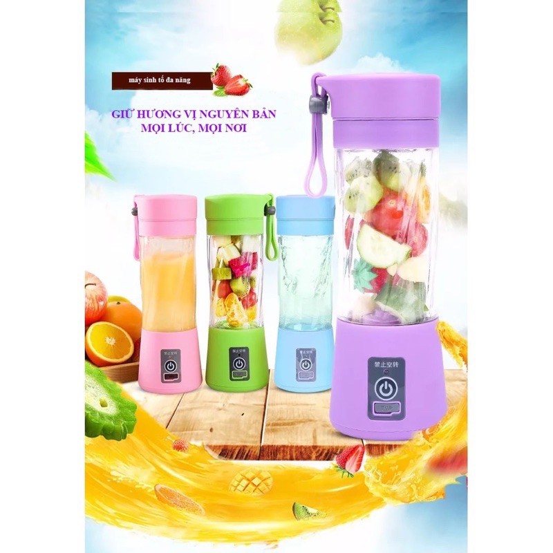 [Mã ELHA22 giảm 5% đơn 300K] Cốc Xay Sinh Tố Cầm Tay Tích Điện Mang Du Lich Dễ Dàng