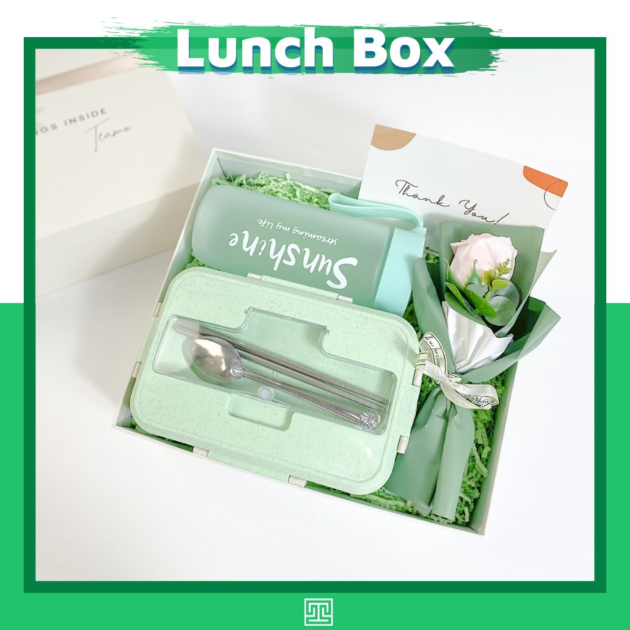 Set quà tặng Lunch Box (3 màu) - Quà tặng người yêu tâm lý - Tặng kèm bộ ảnh Memories of Love