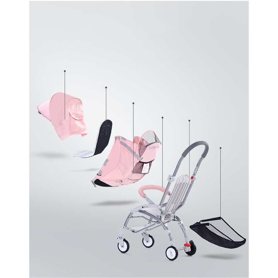 Xe đẩy du lịch Vovo 1 chiều gọn nhẹ màu cờ Mỹ cho bé