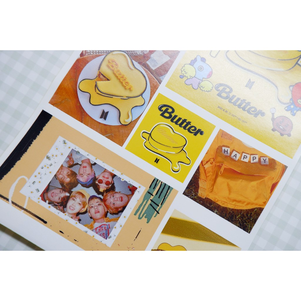 Set Sticker BTS Butter Dán Sổ - Bullet Journal Sticker - In Sắc Nét - Có Sẵn Keo Dán - Bền Màu - Chất Không Phai Màu