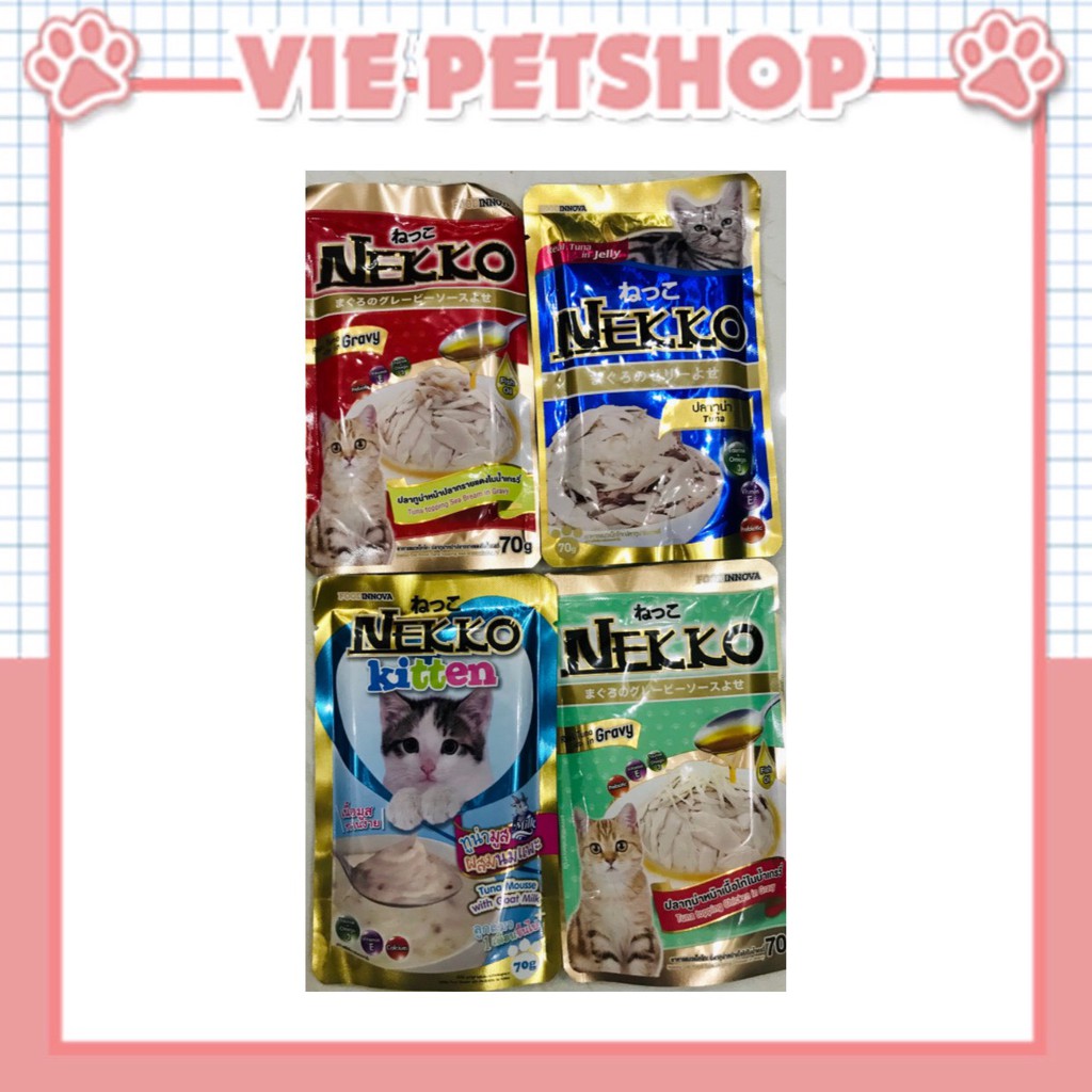 Pate NEKKO cho Mèo Gói 70Gr | Vie PETSHOP