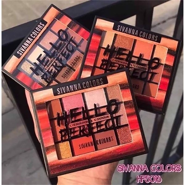 Phấn mắt, tạo khối hai tầng Sivanna Colors Hello Perfect Eyeshadow & Contour HF5016