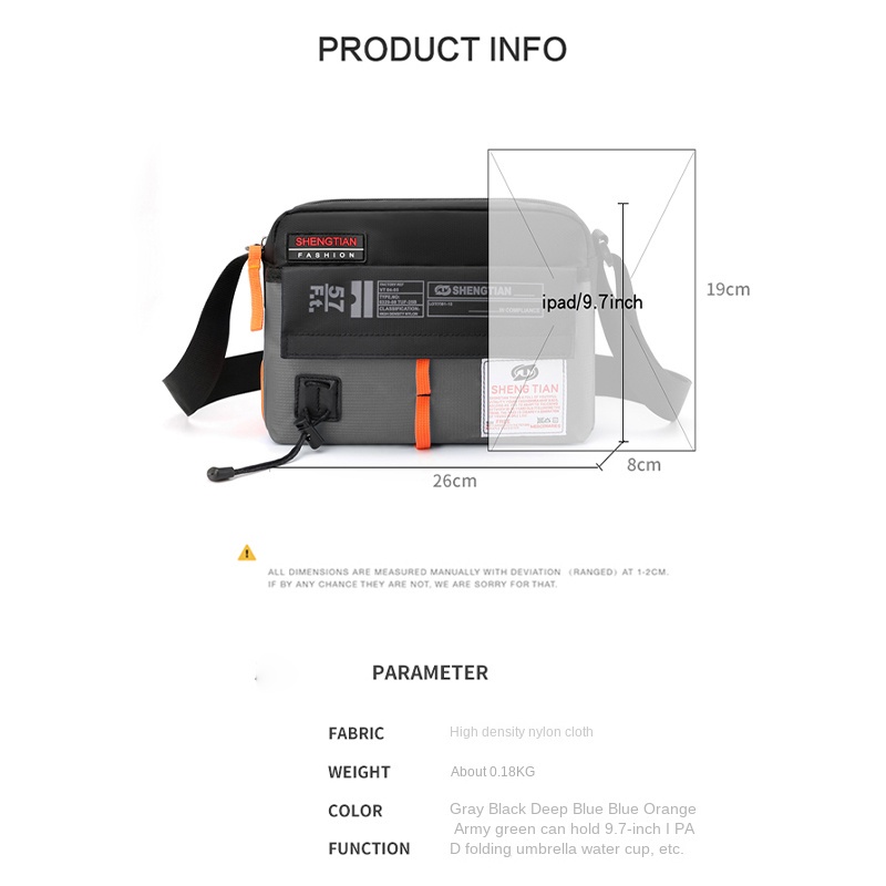 Túi Đeo Chéo Vai Bằng Nylon Chống Thấm Nước Phong Cách Mới Cho Nam