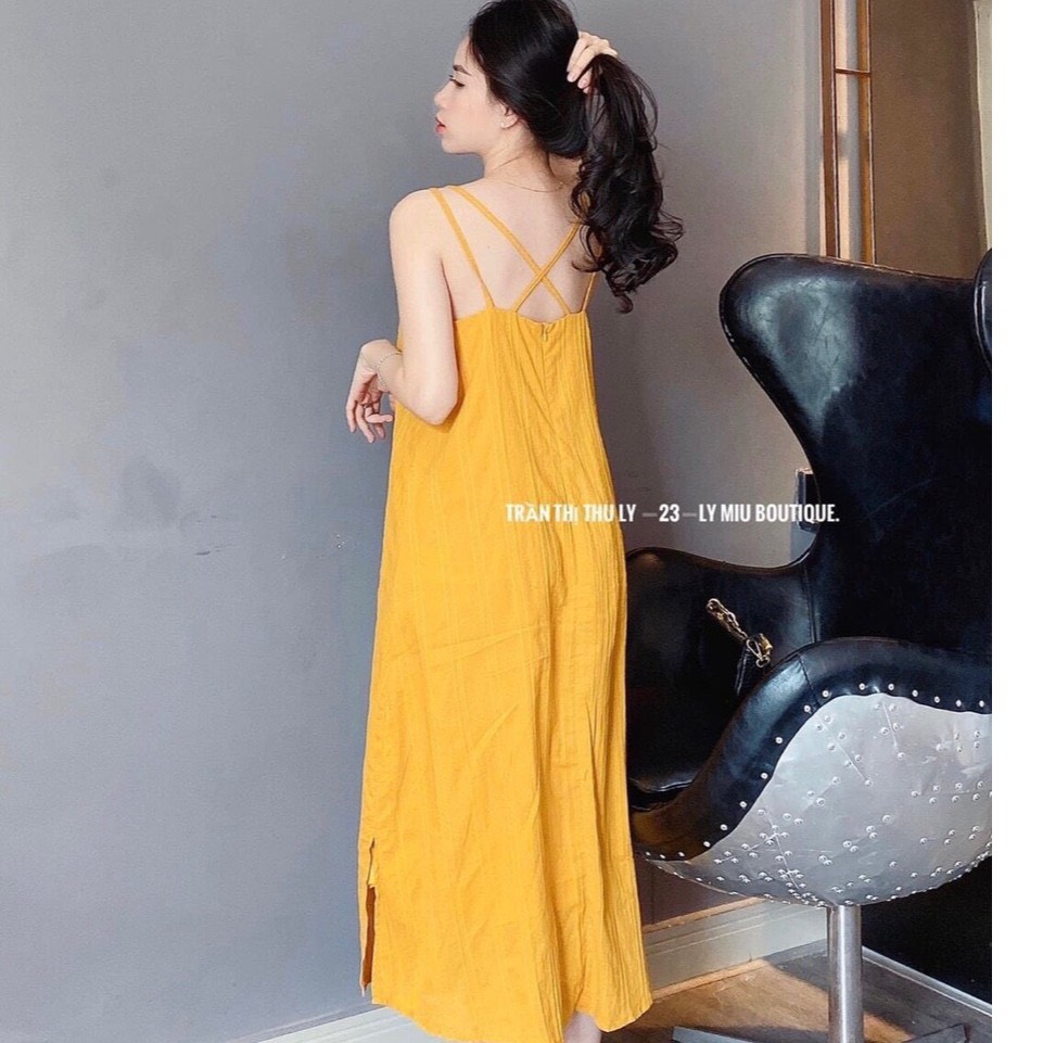 váy 2 dây chất đũi xước cá tính đi biển | BigBuy360 - bigbuy360.vn