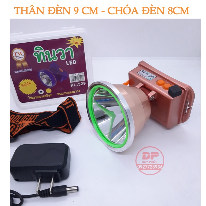 Đèn đội đầu pin sạc led siêu sáng 200W siêu sáng PL 329  - chống nước - pin sạc dung lượng cao - hiển thị pin