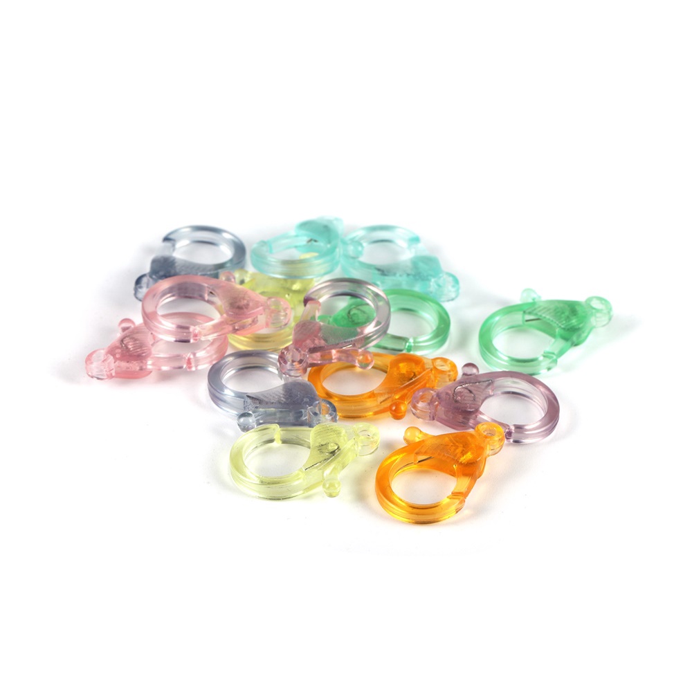 Set 50 móc nhựa St.kunkka trong suốt kích thước 25x15x10mm chuyên dụng