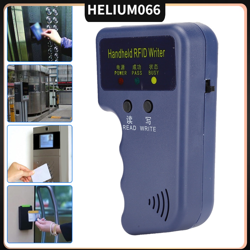 Máy sao chép thẻ từ Máy sao chép thẻ ID cầm tay 125KHz 5W Đầu đọc với chuỗi khóa và Helium066