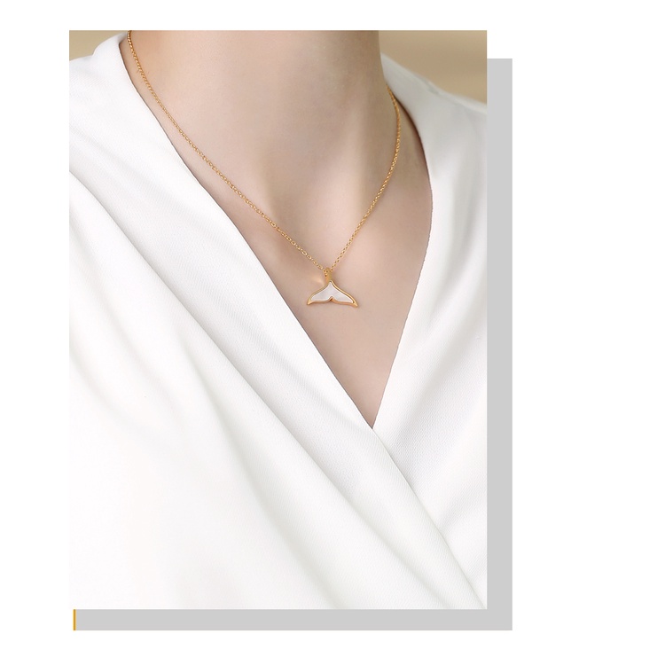 Dây chuyền vòng cổ nữ titan đuôi cá X7-102 - CAM KẾT KHÔNG GỈ, KHÔNG BAY MÀU - BẢO HÀNH 12 THÁNG