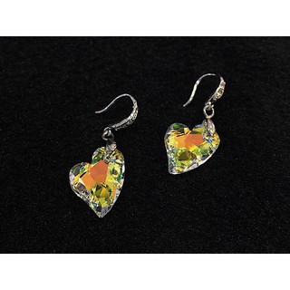 Bông tai pha lê Swarovski DEVOTED 2 U HEART tim 17mm