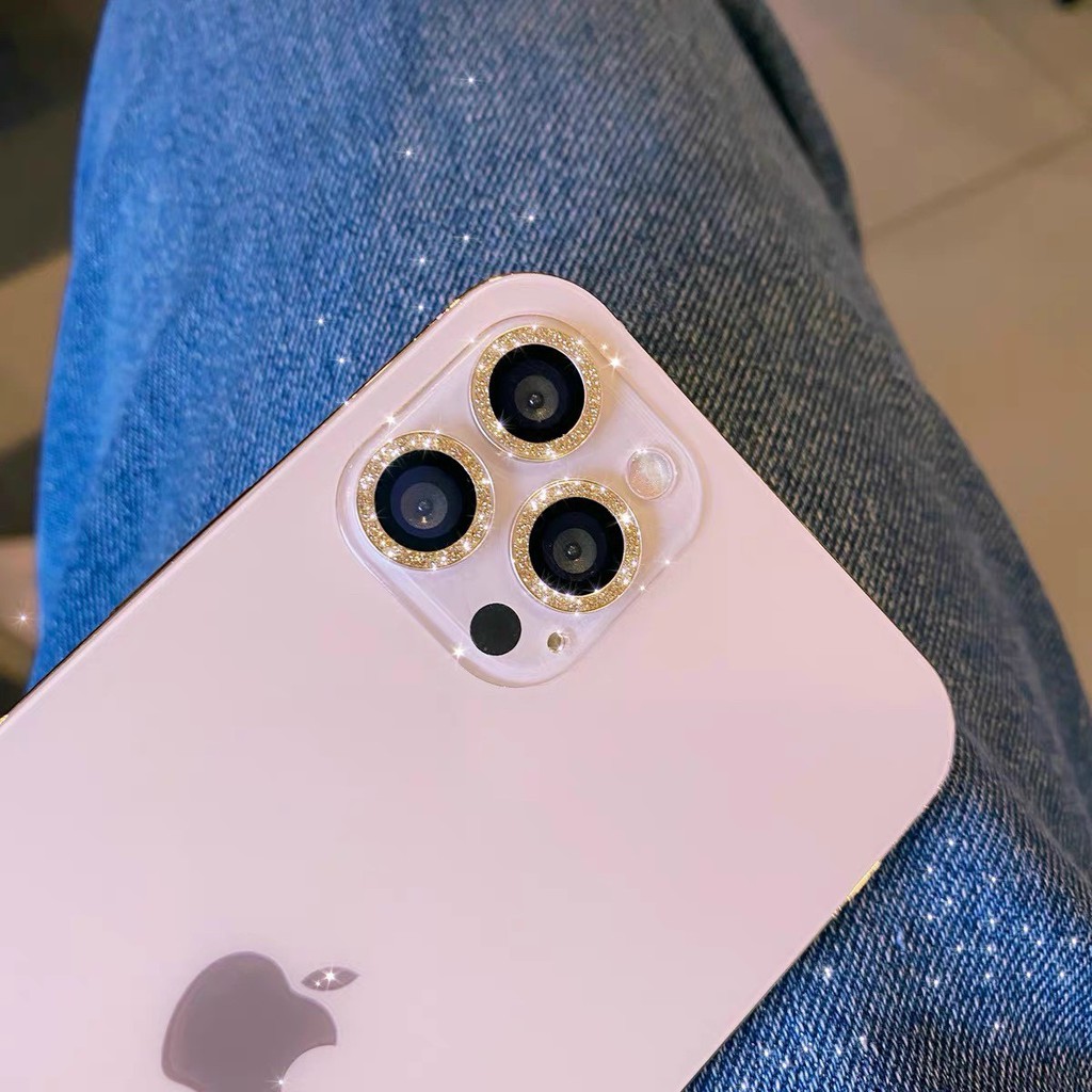 kính dán bảo vệ mắt camera iphone loại tốt nhất đính đá sang trọng đủ moden từ iphone 11 đến 12PRM