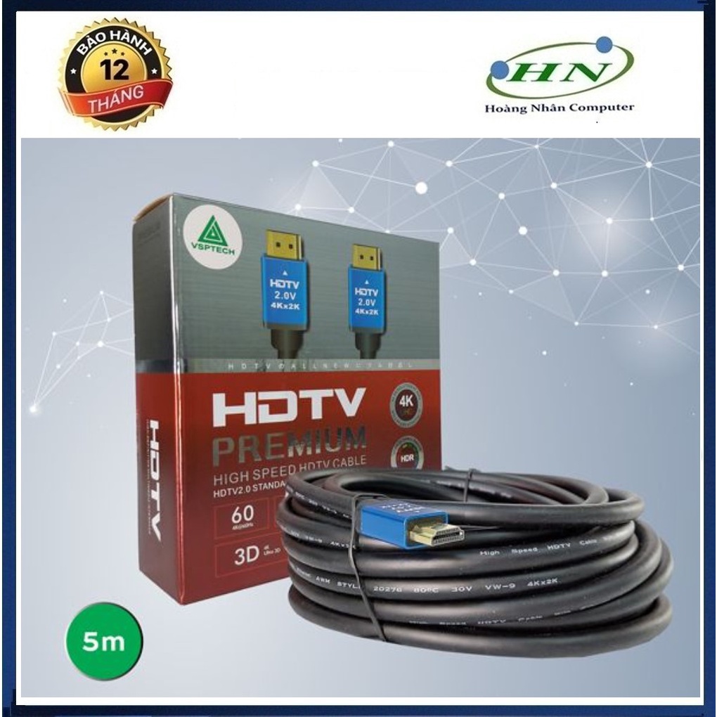 Cáp HDMI VSPTECH premium 2.0V dài 5m