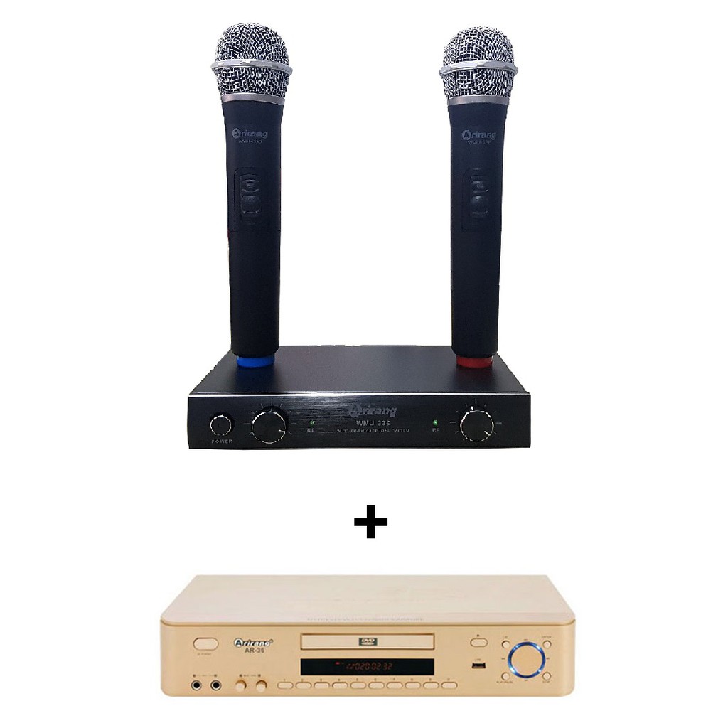 Combo Micro không dây Arirang WMU-336 + Đầu Karaoke Arirang AR-36