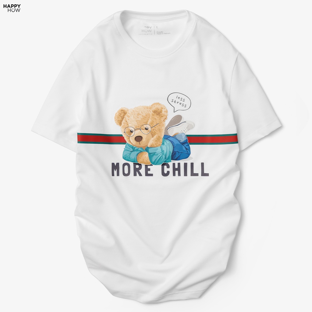 Áo thun nam cổ tròn CHILLBEAR vải Cotton compact, trẻ trung, năng động - HAPPYHOW