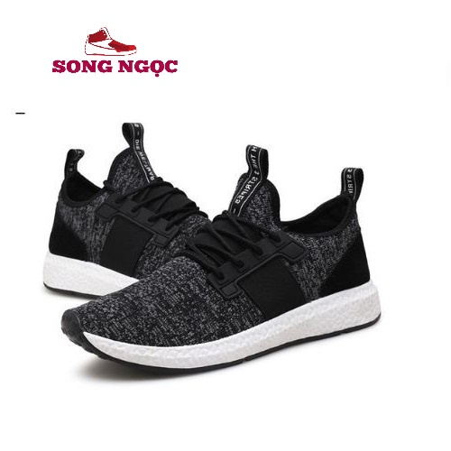 GiàyThể Thao  Nam Giày Sneakers phom giày chuẩn giữ nhiệt vải khử mùi thoáng êm chân hd3 đen