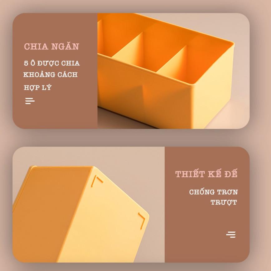 Hộp Đựng Đồ Lót, Tất Vớ Bằng Nhựa Chia Ngăn Gọn Gàng Nhiều Màu P010 [Rẻ]