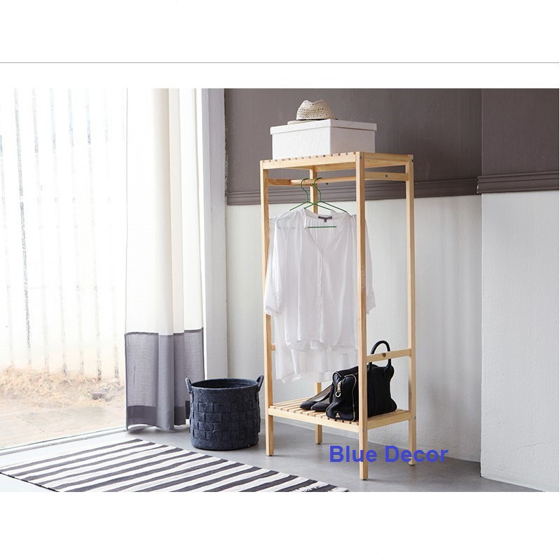 [Mã LIFEXANH03 giảm 10% đơn 500K] TỦ TREO QUẦN ÁO GỖ THÔNG NHẬP KHẨU - MÀU TỰ NHIÊN - SIZE 60 X 150 CM