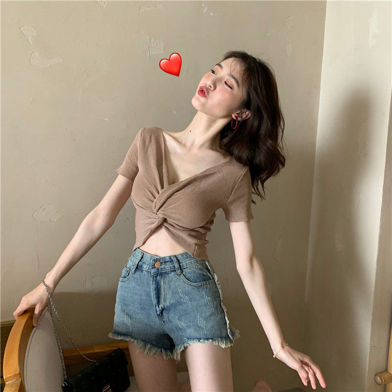 Áo croptop BH màu trơn phong cách Hàn Quốc gợi cảm cho nữ