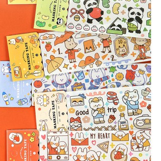 Zanmo masking tape Sticker dải nhãn dán 35cm Thú Bông trang trí sổ tay đáng yêu