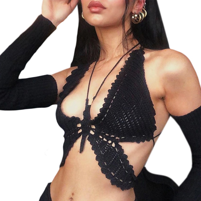 Xixi Áo Lót Đan Len Cổ Chữ V Khoét Sâu Gợi Cảm Cho Nữ