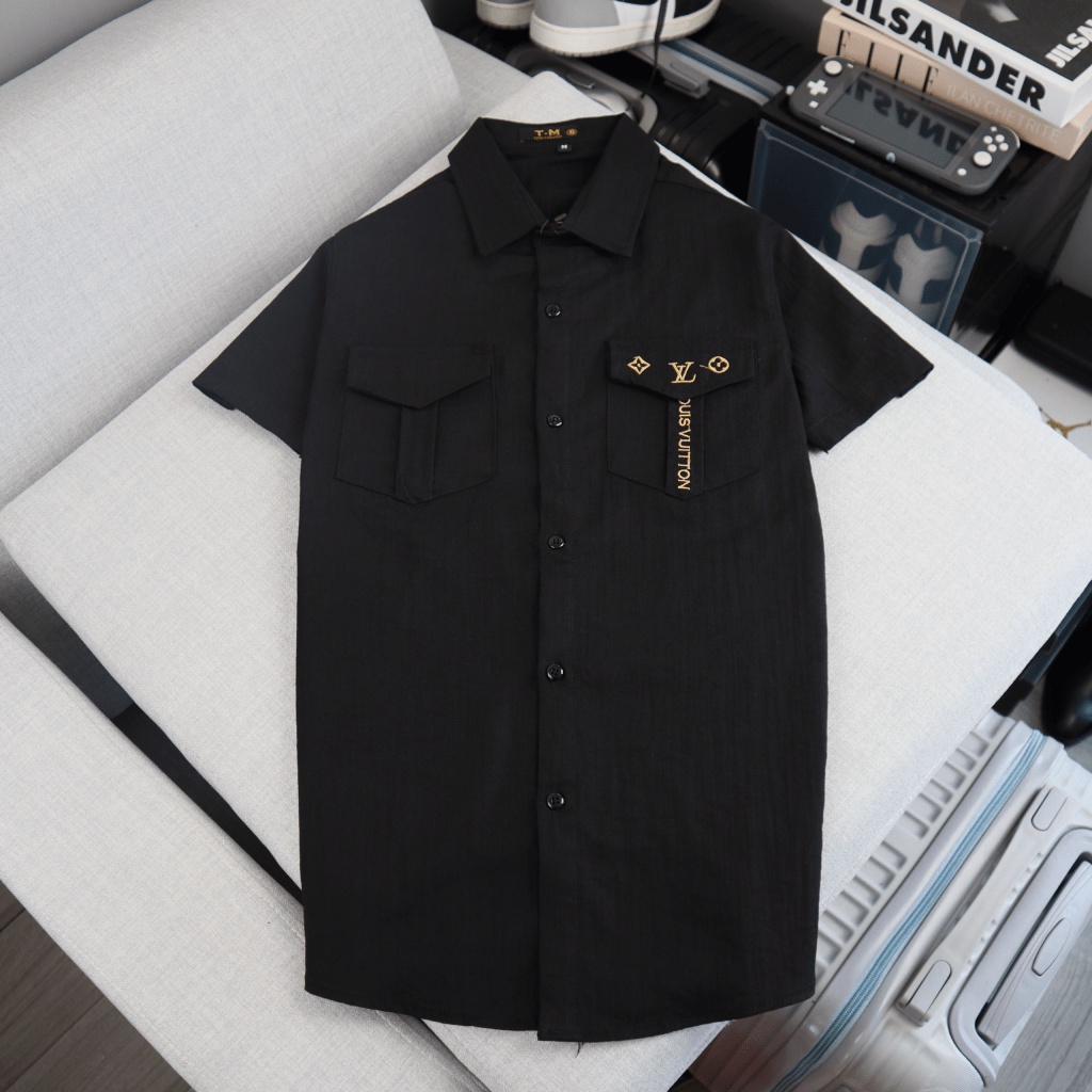 ÁO SƠ MI NAM CHẤT LIỆU ĐŨI LENIN  CAO CẤP  PHỐI TÚI THÊU HỌA TIẾT ĐẸP CÓ 5 MÀU TƯƠI SÁNG