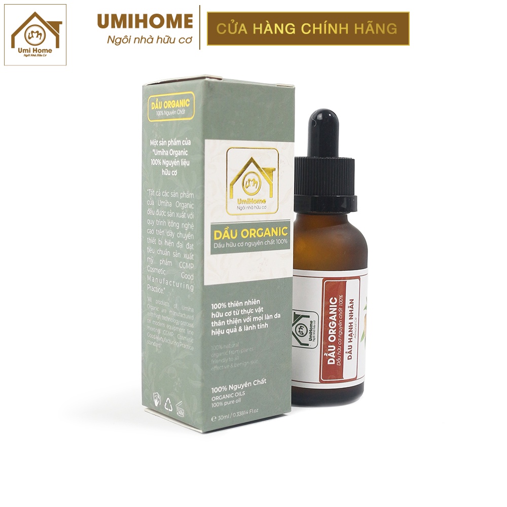 Dầu Hạnh Nhân dưỡng da hữu cơ UMIHOME nguyên chất | Almond oil 100% Organic 10ML