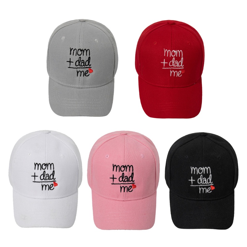 Inn Mũ Lưỡi Trai Chống Nắng Thêu Chữ Mom Dad Love Me Phong Cách Hip Hop