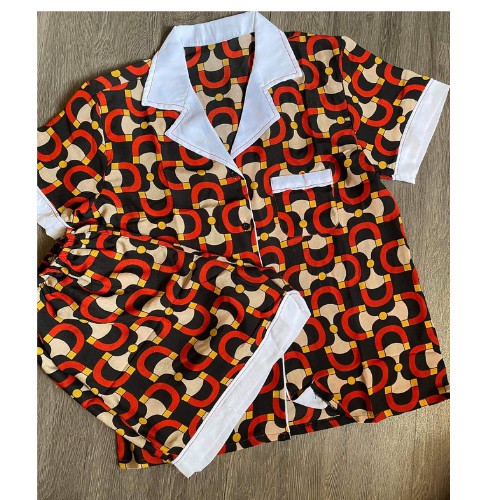 Pijama Lụa Cao Cấp , Bộ Mặc Nhà Lụa Đùi Thời Trang, Đồ Ngủ Nữ Quần Cộc, Tay Ngắn, Pijama Mẫu Mới