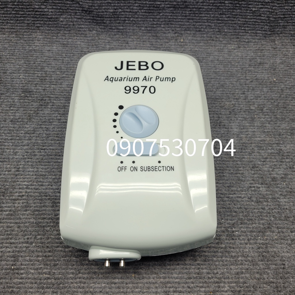 [tặng kèm phụ kiện] Máy Sủi Oxy Tích điện 2 Vòi JEBO 9970