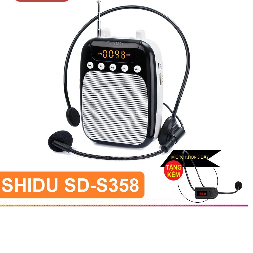 Máy Trợ Giảng Có Dây SHIDU SD-S358 TẶNG KÈM Micro Không Dây Cài Đầu