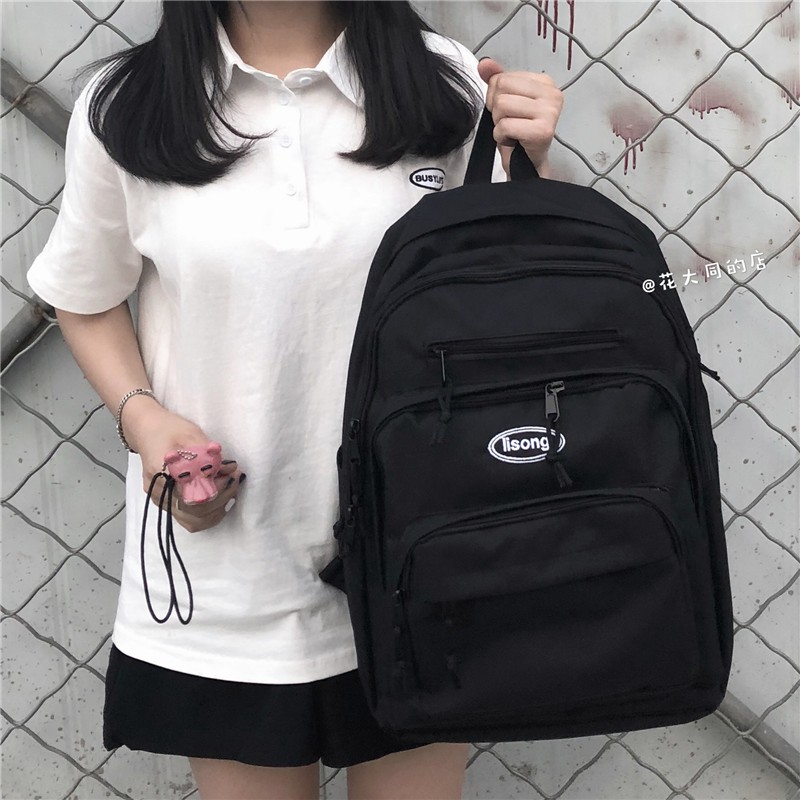 Balo trơn ulzzang nhiều ngăn