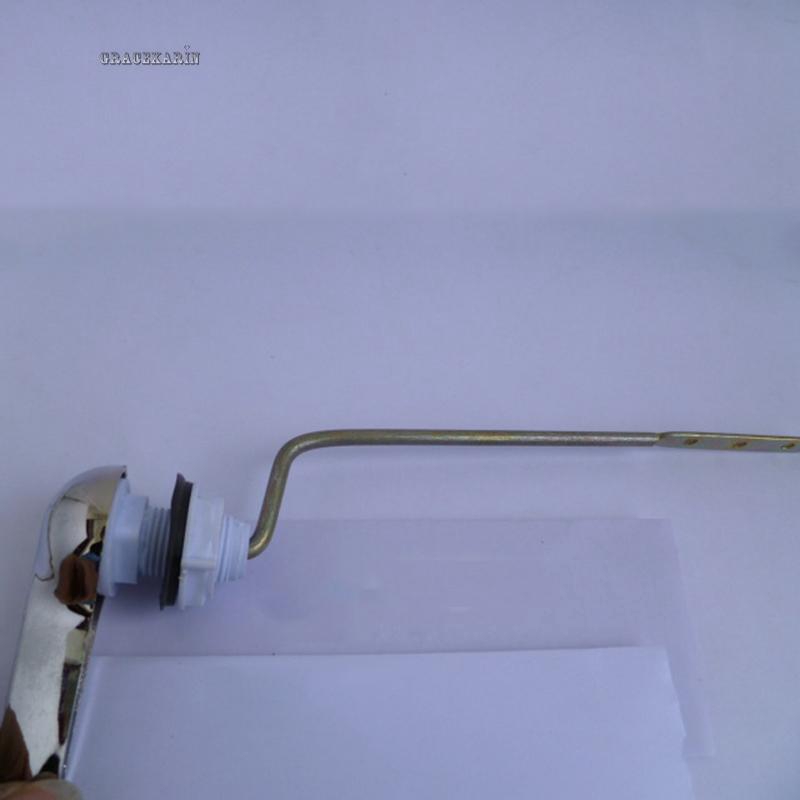 Handle Trip Brass Arm Push Flush Lever Bathroom Universal Replacement Plumber Square Button Tank Finish Mount New