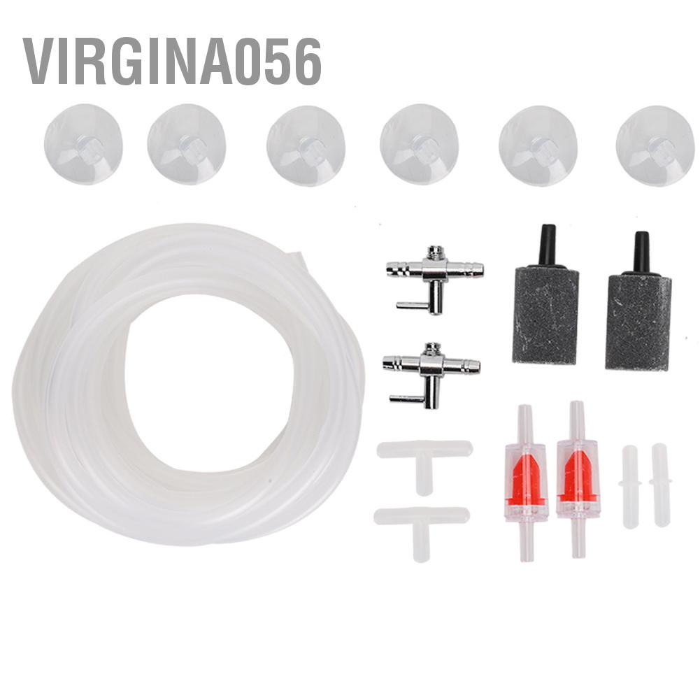 Virgina056 Aquarium Air Pump Fittings Fish Tank Oxygen Compressor Accessories 3 Way Straight Direct Link for 4mm Pipe
