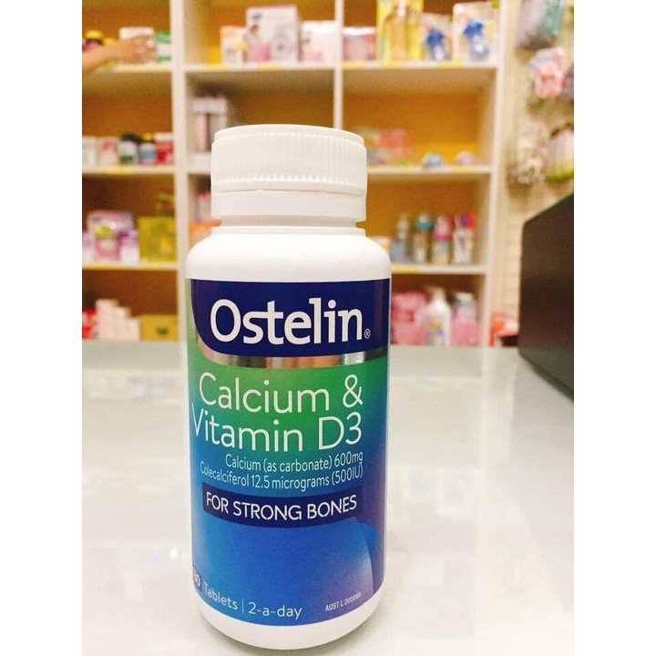 Canxi bầu Úc Ostelin Calcium &amp; Vitamin D3 130 viên