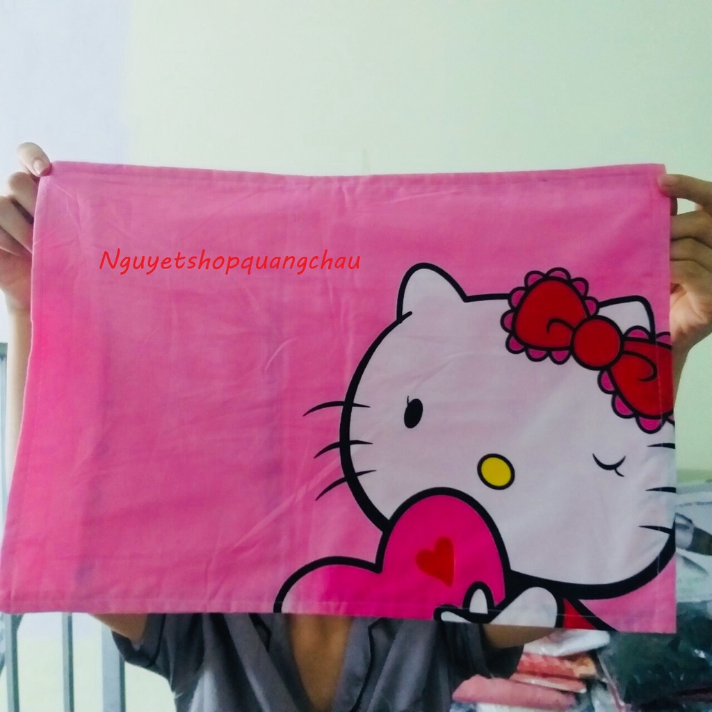 Vỏ gối nằm cho bé nhiều mẫu hoạt hình cute, ngộ nghĩnh cỡ 25x45cm - Áo gối đầu poly cotton
