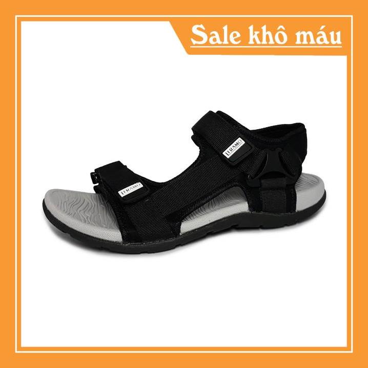 Giày Sandal Teramo quai ngang nam nữ - TRM29 đen -new221