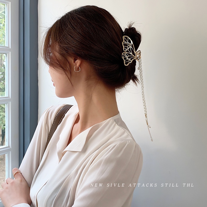 Kẹp Tóc Càng Cua Kiểu Dáng Hình Học Cổ Điển Phụ Kiện Tóc Cho Nữ