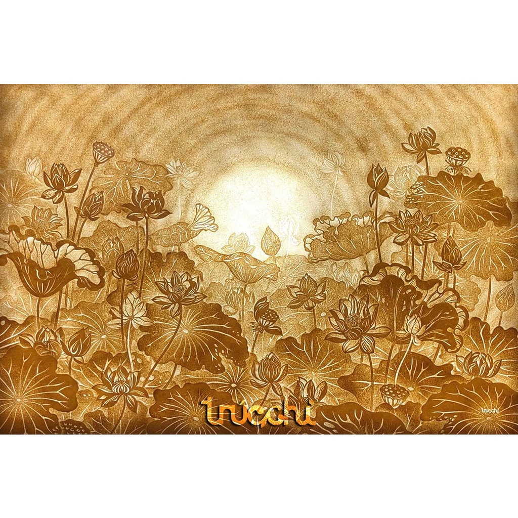 Tranh 3d dán tường bằng vải lụa cao cấp vị trí ban thờ, bàn thờ gia tiên