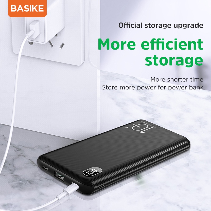 Sạc Dự Phòng BASIKE PT108D 10000mAh PD22.5W 2 Cổng USB Cho iPhone Huawei Samsung Xiaomi Oppo Vivo Realme