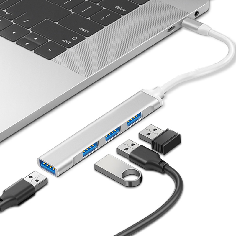 Bộ Chia 4 Cổng USB 3.0 2.0 Tốc Độ Cao Bằng Nhôm Cho Máy Tính