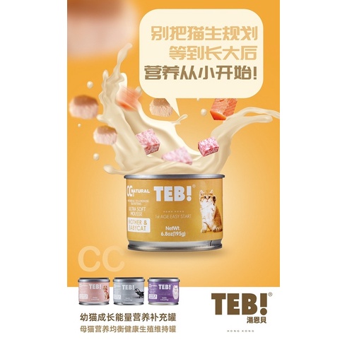 Pate cho mèo con thức ăn cho mèo bầu Teb dinh dưỡng tăng cân hỗ trợ tiêu hóa Surica (195gr)