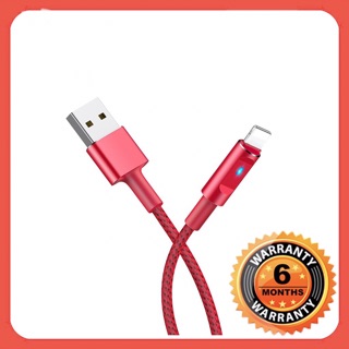 Hoco U47-Cáp tự ngắt CAO CẤP [1m2] chống đứt, có đèn báo sạc cho iPhone/iPad