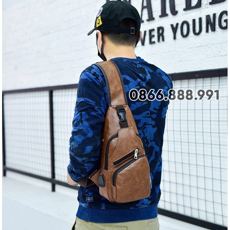 Túi Chéo Nam Thời Trang Cao Cấp, Nhiều Ngăn, Chất Liệu Da PU, Mã TC04 | BigBuy360 - bigbuy360.vn